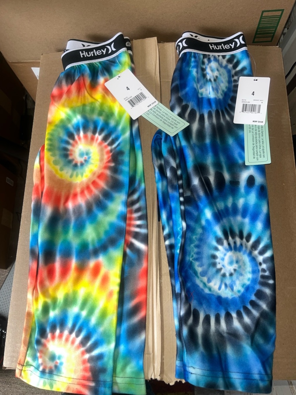 NWT Hurley Tie-Dye -  & Blue pajama pants